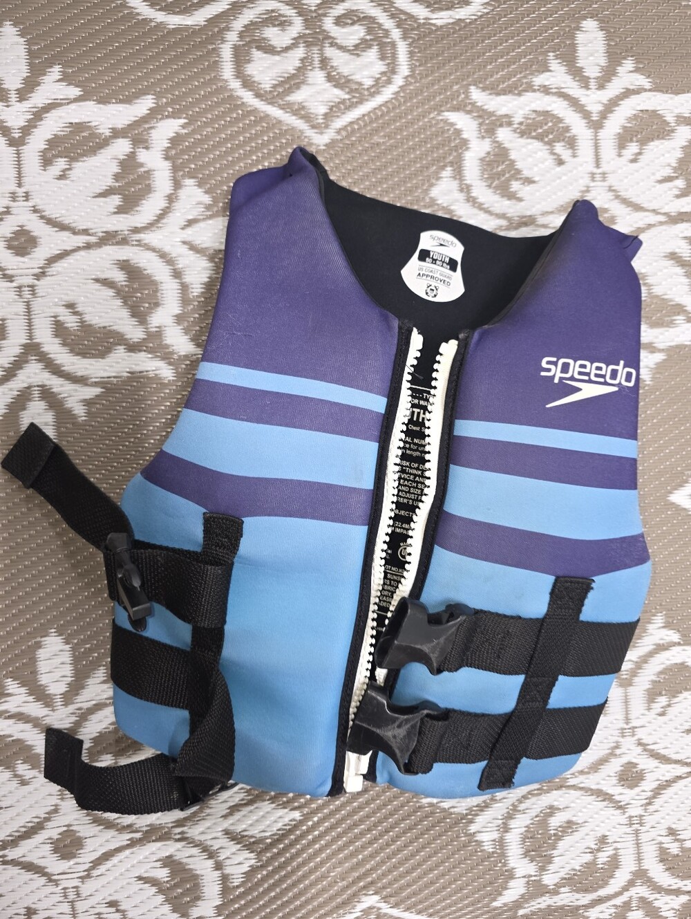 Speedo Kids Life Jacket Vest in Blue and Purple